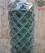 Сетка-рабица ПВХ-полимерным покрытием, яч. 55х55х2.4 мм, 1.5х10 м